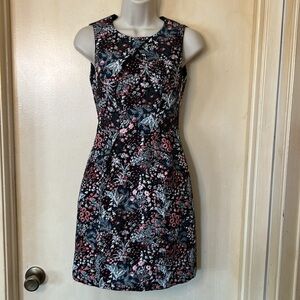 H&M floral tapestry sheath dress size 2